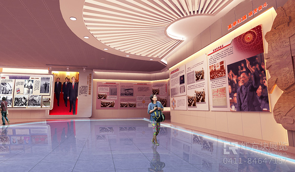 党建展馆展厅建设设计案例-红方块党建文化建设公司