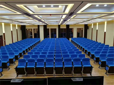 天津带写字板杯托便捷式新型礼堂椅 会议大厅排椅