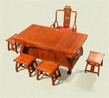 红木功夫茶桌|中式红木茶桌