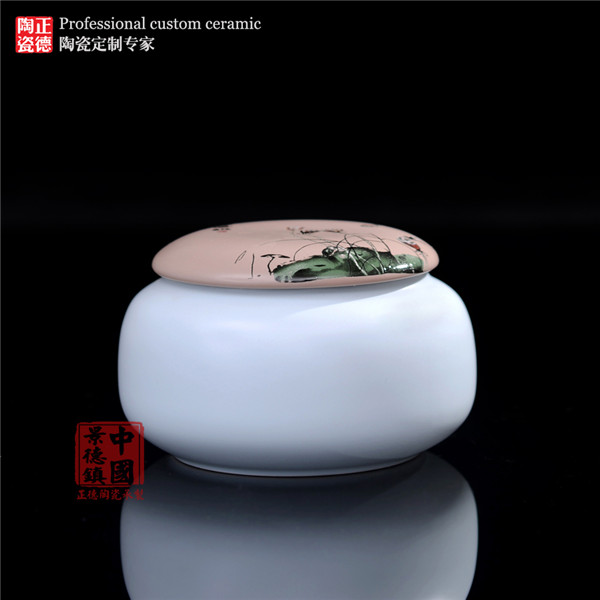 景德镇特制手绘陶瓷茶叶罐