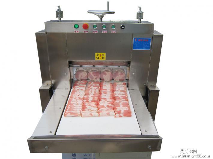 供应冻肉切片机 自动猪肉切片机 牛羊肉切片机 银白色鲜肉切片机