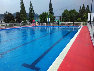 ?泳池标杆郑州卧龙拆装式游泳池
