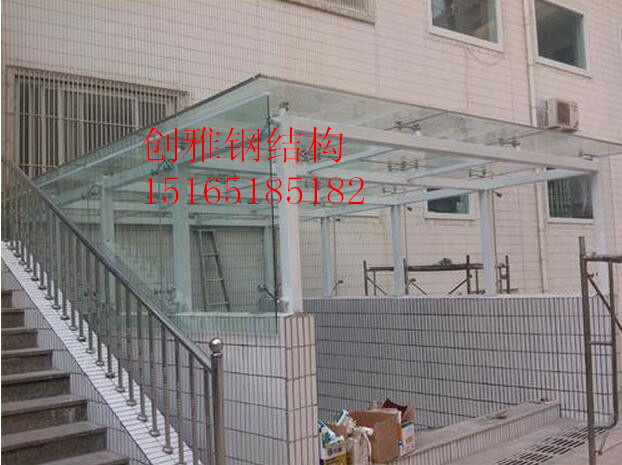 济南玻璃雨棚 ,济南不锈钢雨棚,济南钢结构雨棚安装