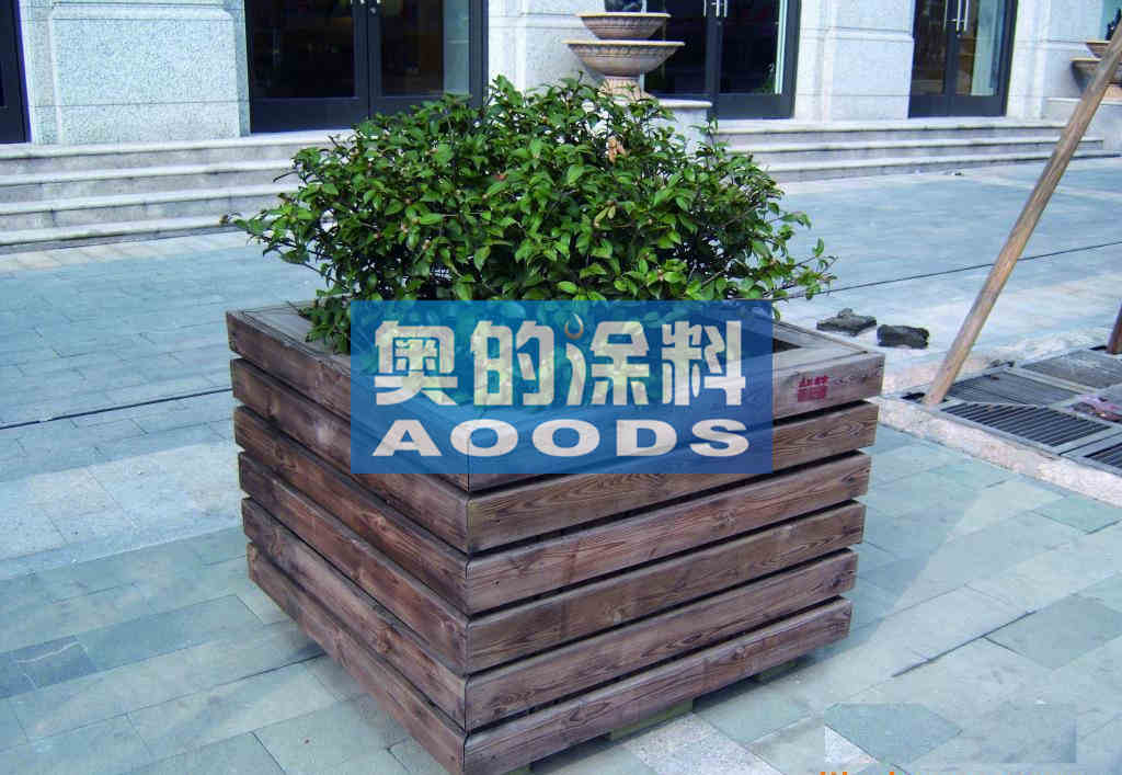 武汉水泥艺术围栏 仿木花箱花槽