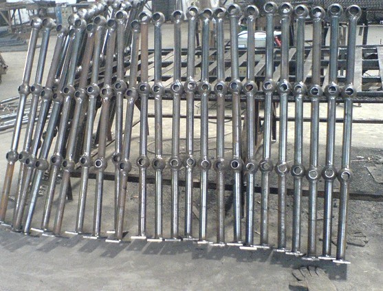 作业钢梯球型立柱|安平精造安全防护栏杆