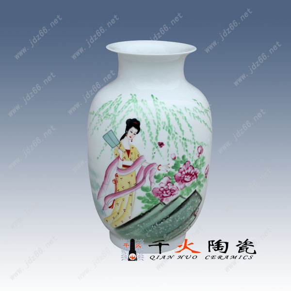 景德镇手绘陶瓷花瓶批发厂家陶瓷花瓶摆件图片