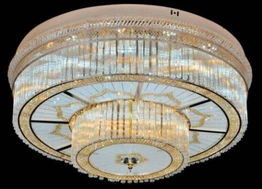 现代简约led卧室灯吸顶灯温馨圆形水晶灯客厅浪漫餐厅吊灯具
