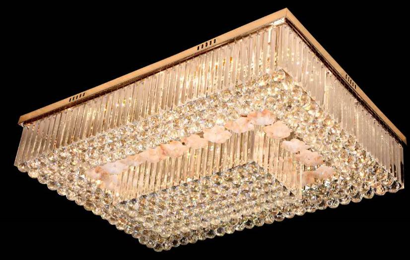 LED客厅吸顶灯饰长方形水晶灯具主卧室房间大气现代简约温馨