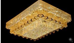 led吸顶灯现代简约水晶长方形客厅灯卧室灯厨卫书房灯具