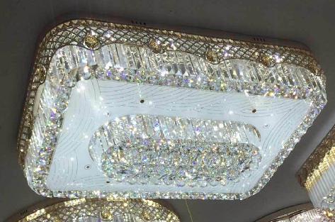 长方形led水晶灯吸顶灯客厅灯卧室灯 现代简约大气灯饰