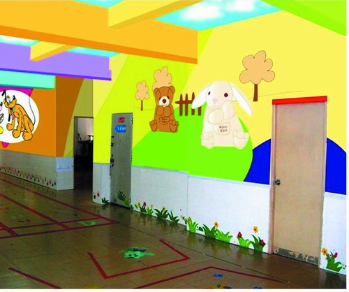 幼儿园喷绘 墙体美化