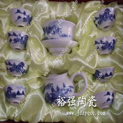 景德镇陶瓷茶具,青花瓷茶具,居家陶瓷茶具