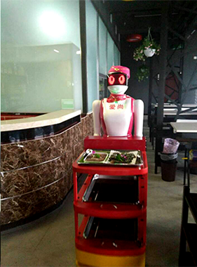 供应星探餐厅送餐、点餐、传菜机器人服务员