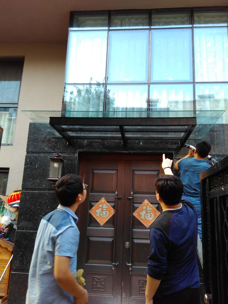 北京石景山安装玻璃雨棚 雨棚玻璃安装更换