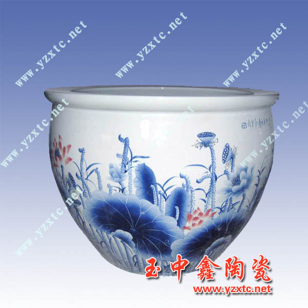 陶瓷大缸,景德镇陶瓷花盆,陶瓷鱼缸