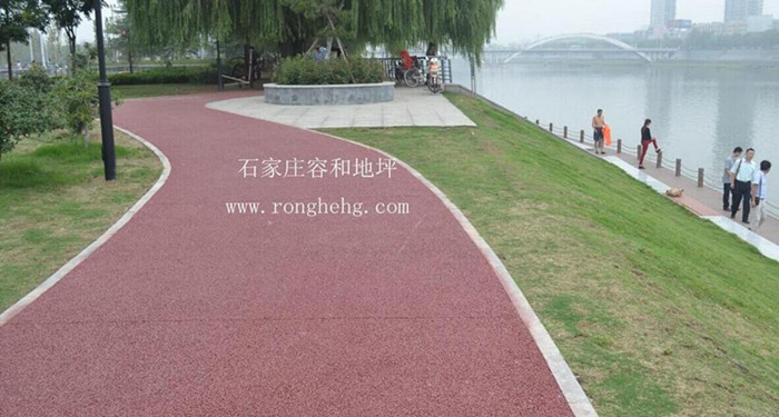 河北省公园彩色艺术生态透水混凝土路面施工