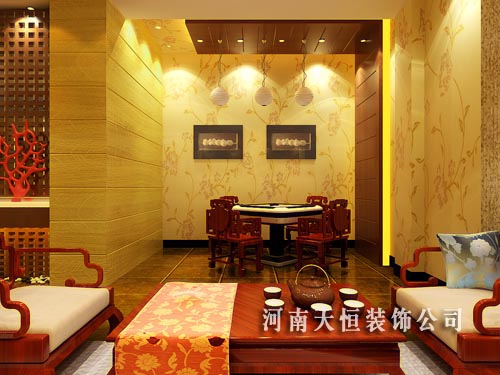 郑州工装公司,专业中式餐厅装修设计