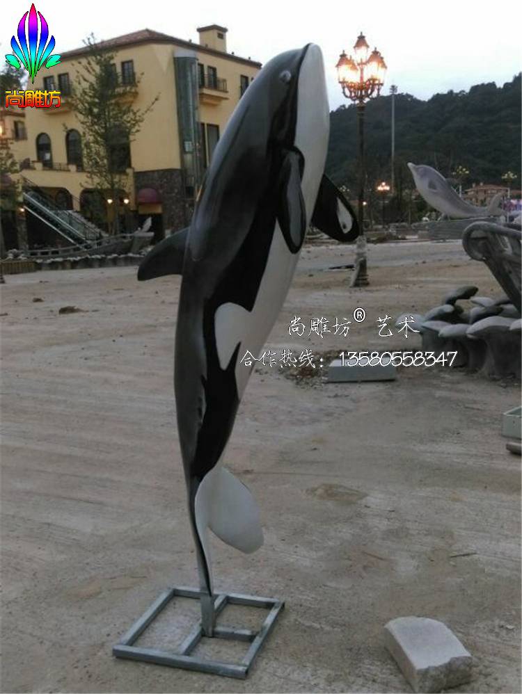 海洋主题场景雕塑供应不二之选广州尚雕坊海狮贝壳海螺雕塑