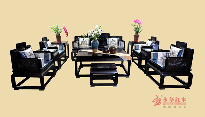 老挝大红酸枝凤凰来仪沙发广东红木家具“永华新品”