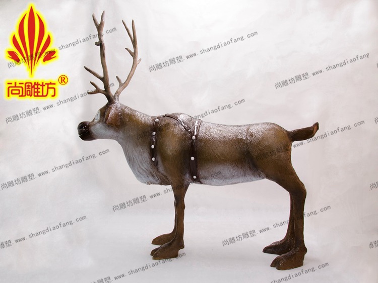 冰雪奇缘麋鹿动物雕塑功能活动展览仿真动物雕塑供应优质服务
