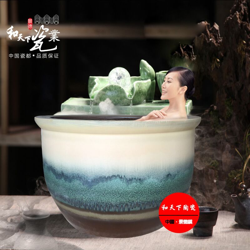 2016最新款极乐汤泡澡洗浴大缸 质量保证景德镇陶瓷泡澡缸 可定制