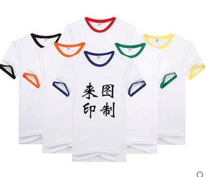 广州纯棉圆领T恤衫文化衫定制印制图案LOGO