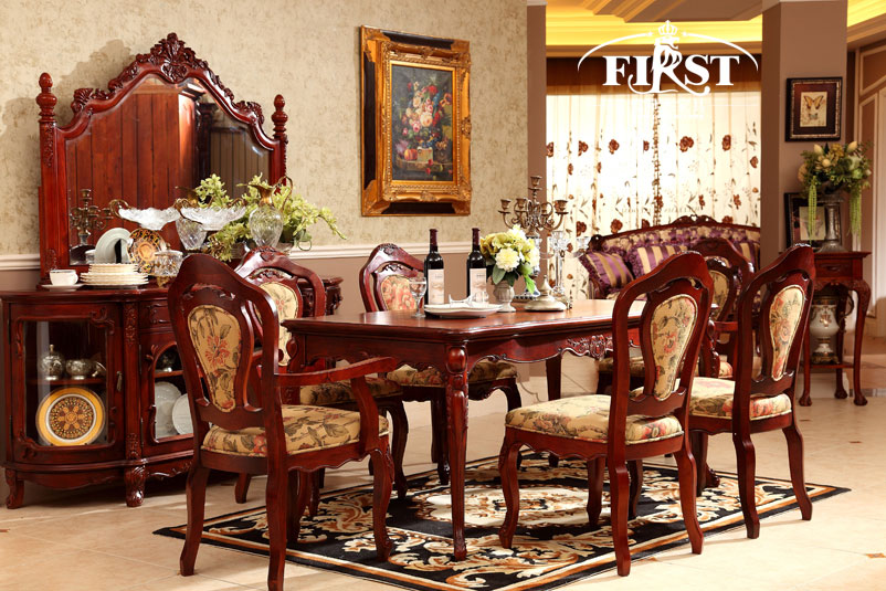 通州区威廉世家F09餐厅成套家具桃花芯木家具供应行业