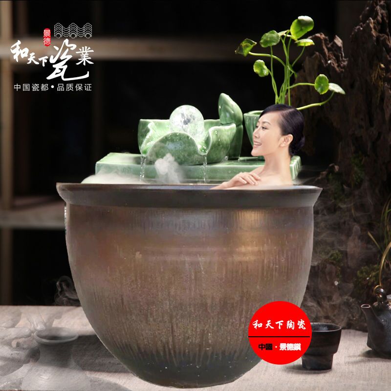上海极乐汤洗浴大缸 青瓦水台洗浴缸 日本极乐汤泡澡大缸