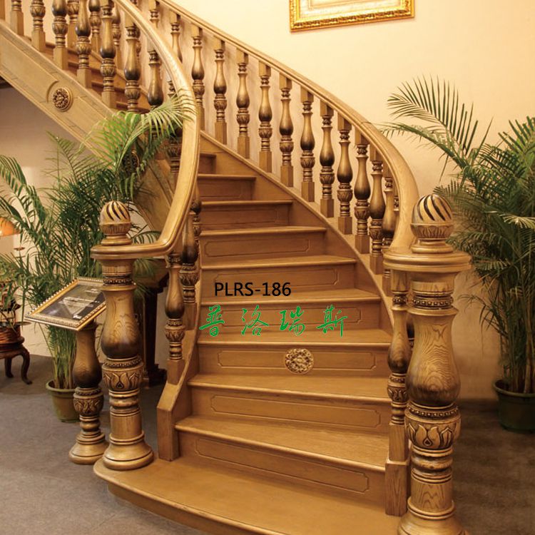 供应普洛瑞斯L形实木楼梯(p025)东莞家用楼梯品牌
