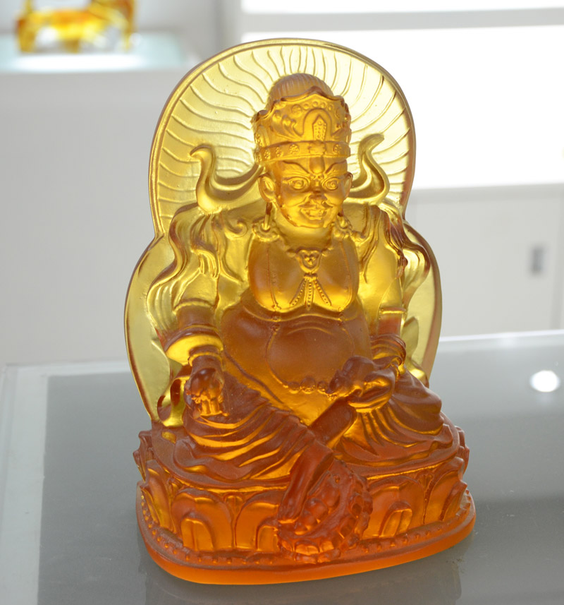 琉璃黄财神佛像,深圳琉璃佛像工厂,琉璃艺术品,琉璃装饰摆件