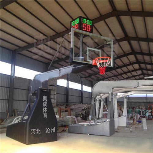 杭州液压篮球架、奥成体育、电动液压篮球架厂家