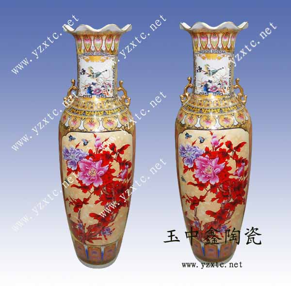公司酒店开业大花瓶 陶瓷工艺品花瓶 青花花瓶