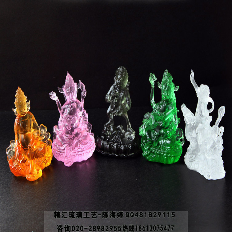 广州五路财神琉璃佛像定做 五路财神佛像厂家供应