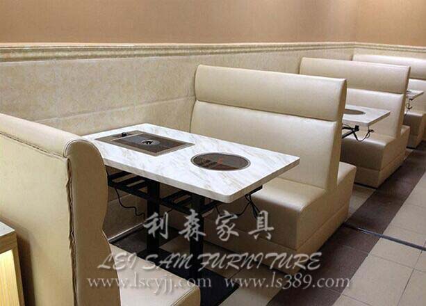 龙街火锅桌椅厂家生产 各种材质火锅桌椅 无烟火锅店专用餐桌椅