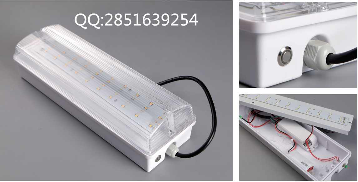 LED防水应急壁灯 3W 3小时IP66应急防水壁灯登峰电源直销