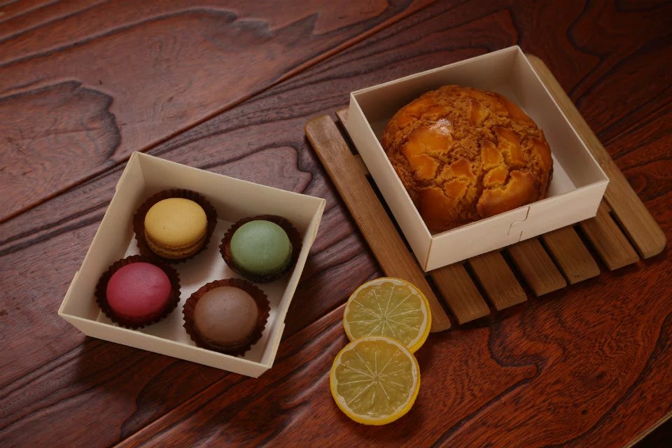 雪媚娘4粒装 蛋黄酥盒 大福盒子 糯米糍盒烘培包装盒透明吸塑木制