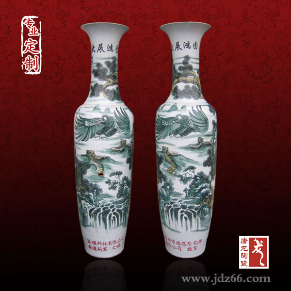 手绘陶瓷花瓶的摆放景德镇花瓶厂家定制