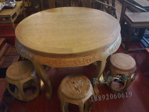 西安餐桌餐椅│实木餐桌椅│红木餐桌椅│榆木餐桌椅供应 厂家直销