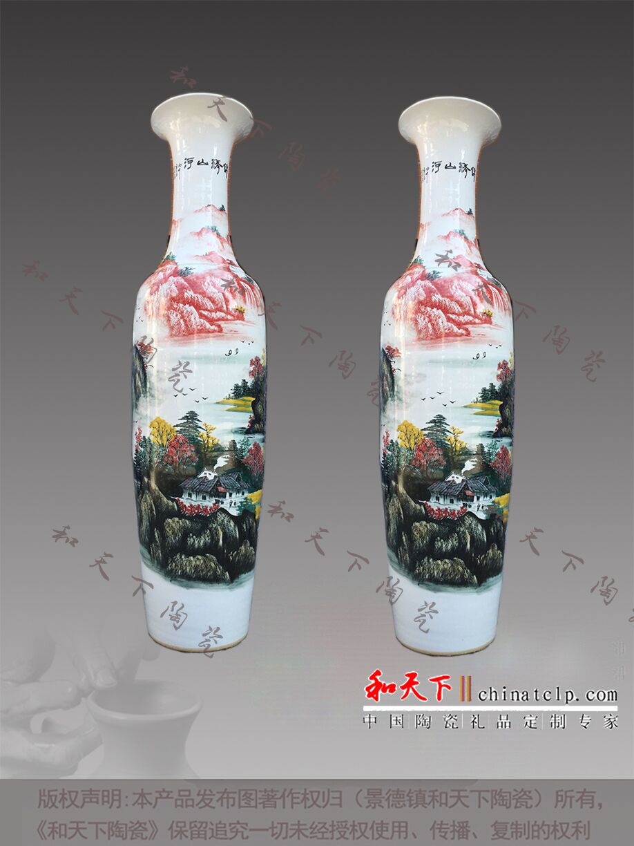 厂价批发客厅落地陶瓷大花瓶摆件现代简约插花装饰花瓶白色