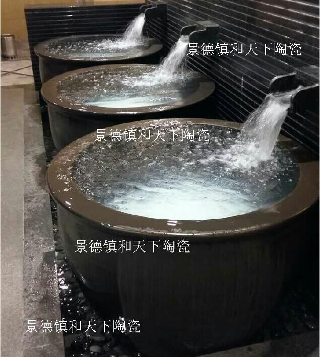 景德镇青花瓷养生泡汤缸 陶瓷养生泡澡大缸 洗浴中心1.2米泡澡大缸厂家 