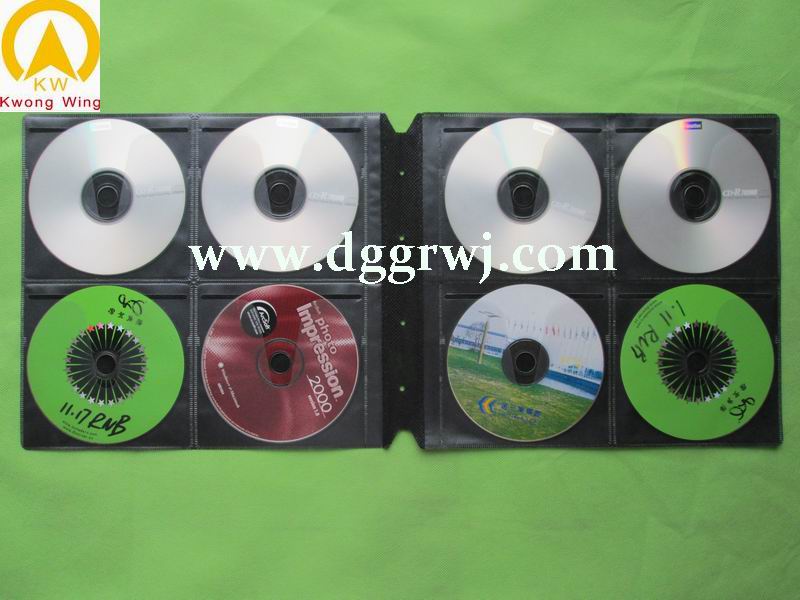 供应热卖文具类彩色16碟片装CD袋/CD包内页