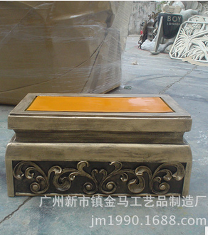 广州金马供应黄色面顶花纹底座 组合型不锈钢铸铜雕塑 可定制生产
