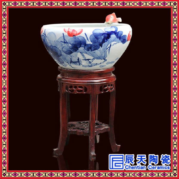 中式风水轮陶瓷鱼缸流水喷泉摆件客厅家居桌面家用招财创意加湿器