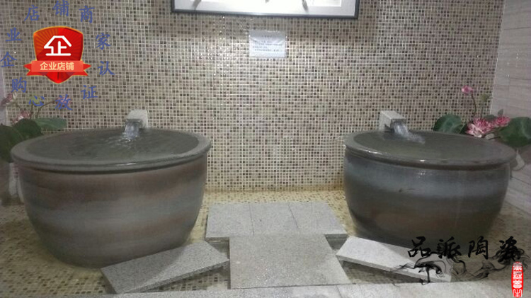 北方养生洗浴中心高档陶瓷泡澡大缸