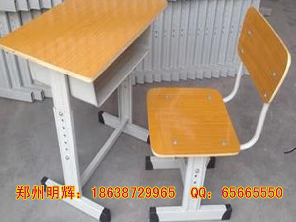 明辉出售周口学生单人课桌椅_单人固定课桌椅