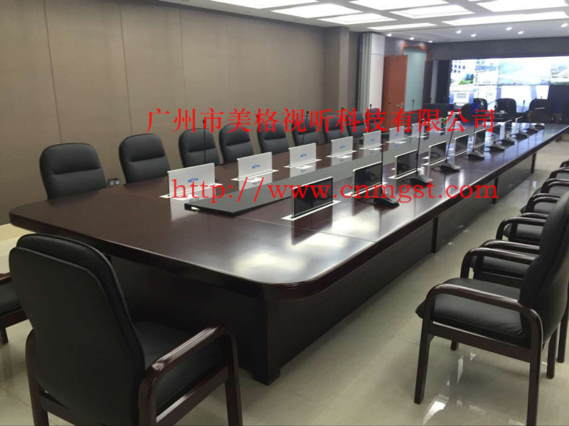 重庆成都超薄高清液晶屏升降器会议桌升降系统
