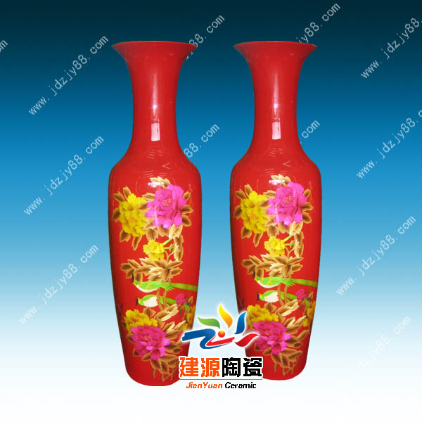 北京供货陶瓷大花瓶 1.6米到2.2米摆件大花瓶价格