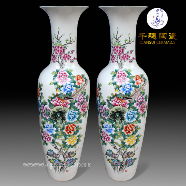 复古礼品大花瓶 中国红礼品大花瓶