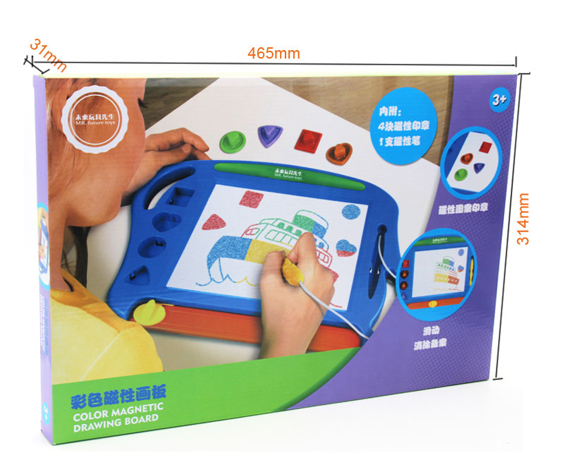 未来玩具先生 儿童画板ABS塑料写字板大号彩色磁性画板
