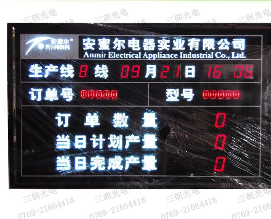 惠州产线生产看板生产数据电子屏